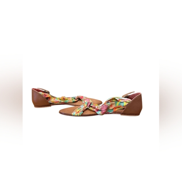 Desigual NWT Sussy Sandals Slip On Multi Colour Leather Fabric Size 40/9 - Picture 5 of 9